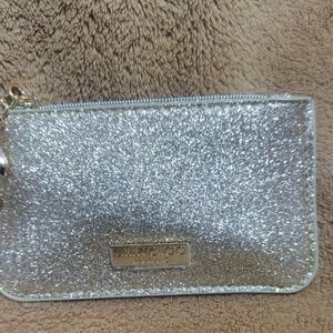 Jimmy Choo Shimmering Silver wallet 5 inWx3in L